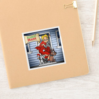 Resident Dragon Original Character Cast Group Aufkleber