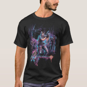 Resident Evil 4 Leon s Kennedy Zombie Retro-Box-Ar T-Shirt