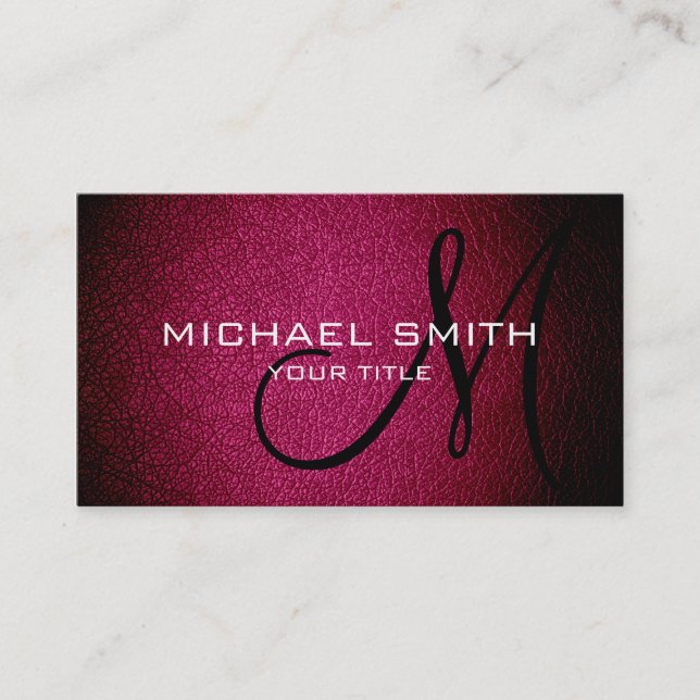 Resident Evil Red Leder Visitenkarte (Vorderseite)