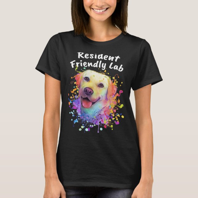 Resident Friendly Labrador Labrador Retriever Spaß T-Shirt (Vorderseite)