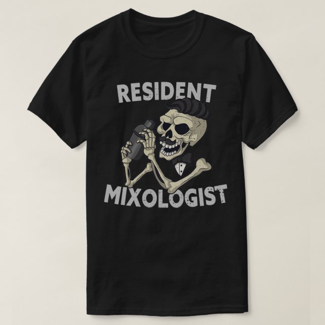 Resident Mixologist Funny Barkeeper 3 T-Shirt (Design vorne)