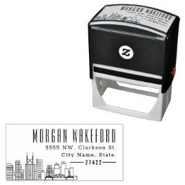 Resident Nashville | Moderner Deko Skyline Permastempel