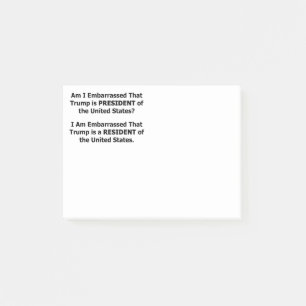 Resident Trump Post-it Klebezettel