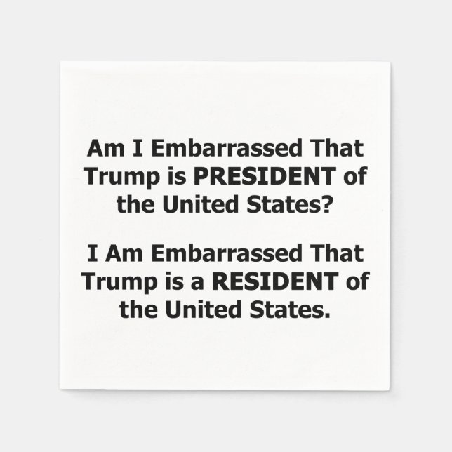 Resident Trump Serviette (Vorderseite)