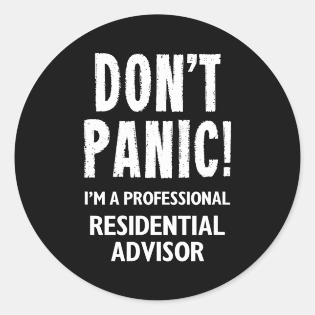 Residential Advisor  Runder Aufkleber (Vorderseite)