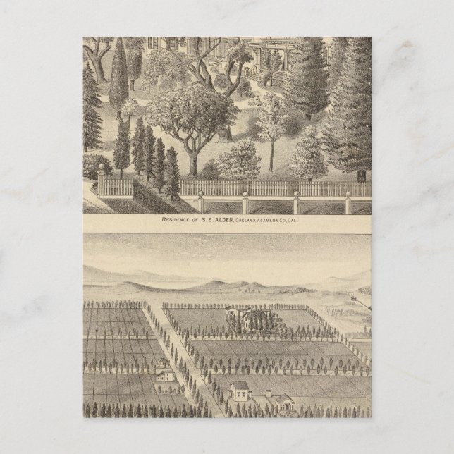 Residenz Alden, Harmon Tract Postkarte (Vorderseite)