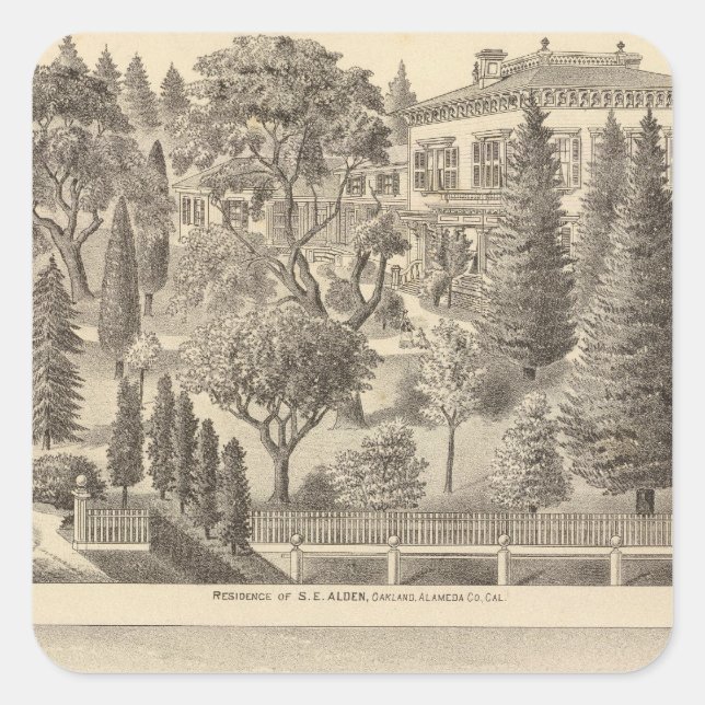 Residenz Alden, Harmon Tract Quadratischer Aufkleber (Vorderseite)