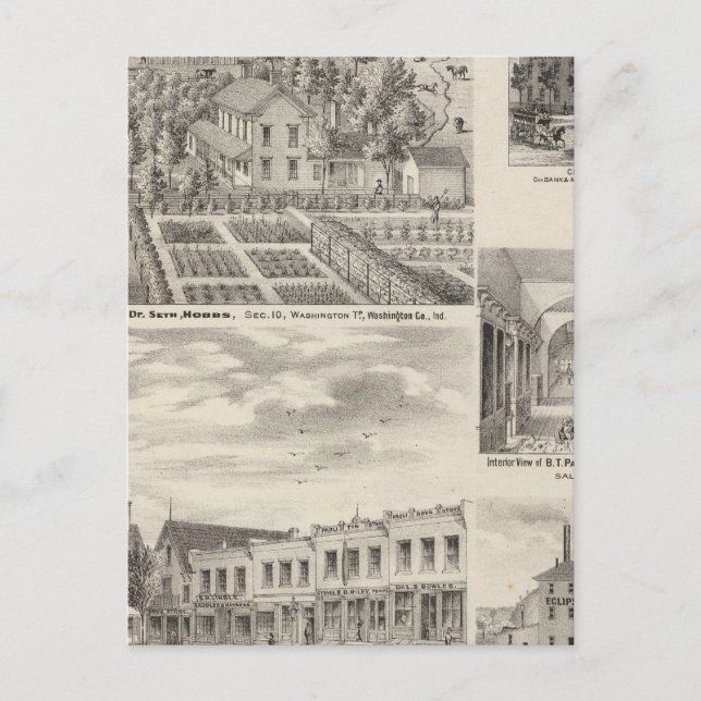 Residenz des verstorbenen Dr. Seth Hobbs Washingto Postkarte (Vorderseite)