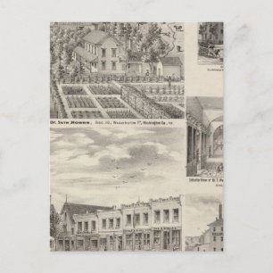 Residenz des verstorbenen Dr. Seth Hobbs Washingto Postkarte