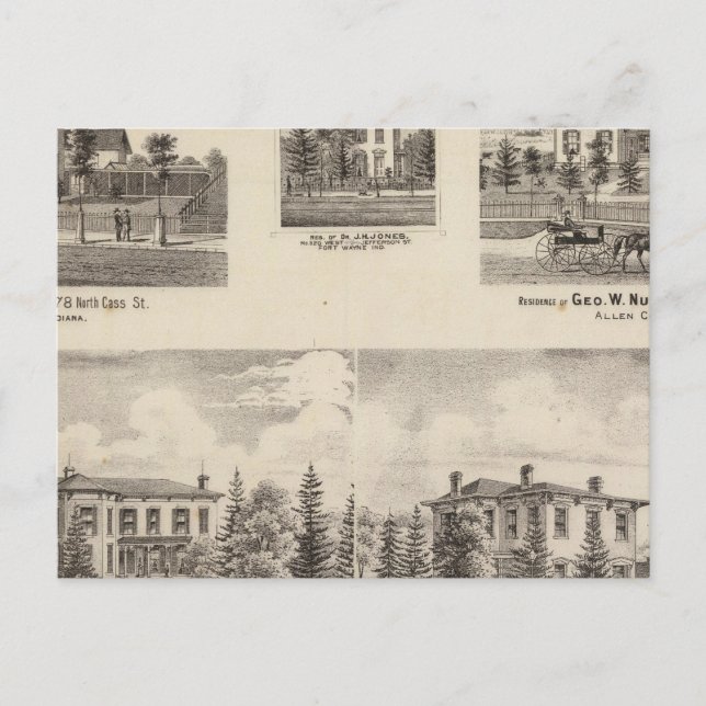 Residenz Henry Baker und andere Postkarte (Vorderseite)