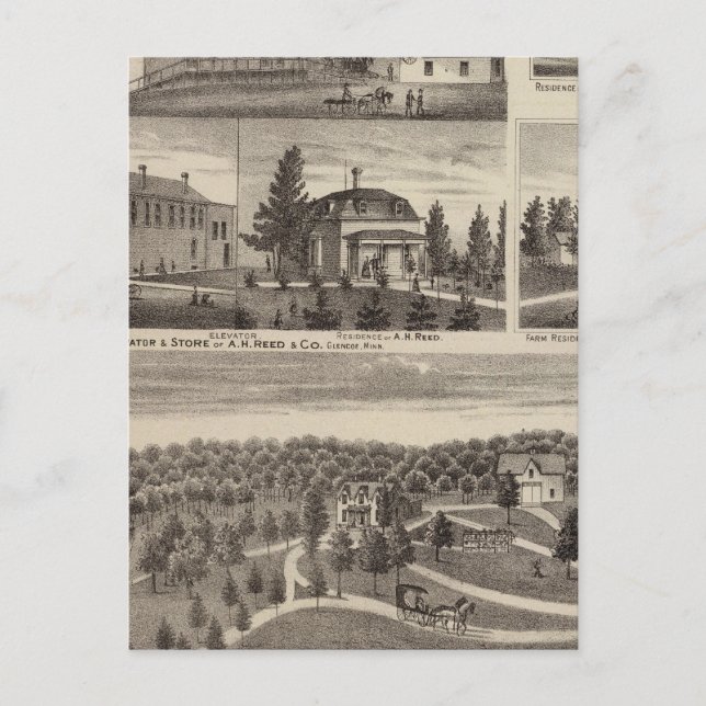 Residenz in Hutchinson, Minnesota Postkarte (Vorderseite)