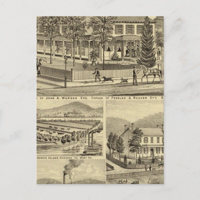 Residenz John A Warden Sewickley Postkarte (Vorderseite)