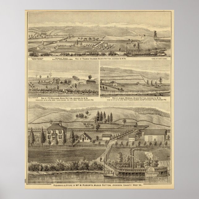 Residenz und Geschäft von William M Roberts Poster (Vorne)