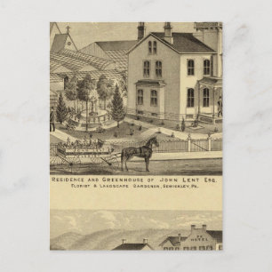 Residenz und Greenhouse von John Lent Sewickley Postkarte