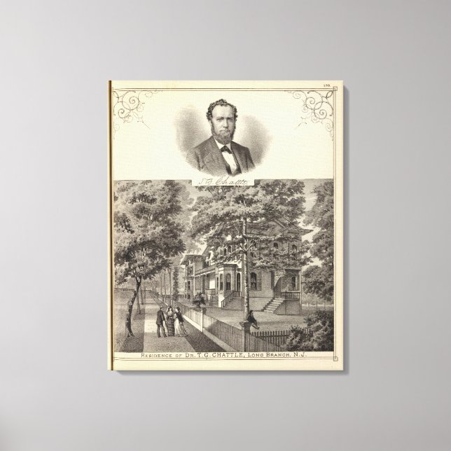 Residenz von Dr. TG Chattle, Zweigstelle Long Leinwanddruck (Vorderseite)