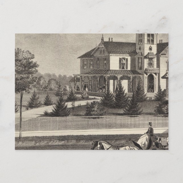 Residenz von James G Gowdy, Tom's River, NJ Postkarte (Vorderseite)