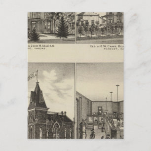 Residenzen, Abilene, Kansas Postkarte