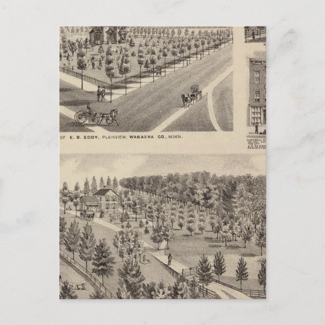 Residenzen, Bauernhof, Minnesota Postkarte (Vorderseite)