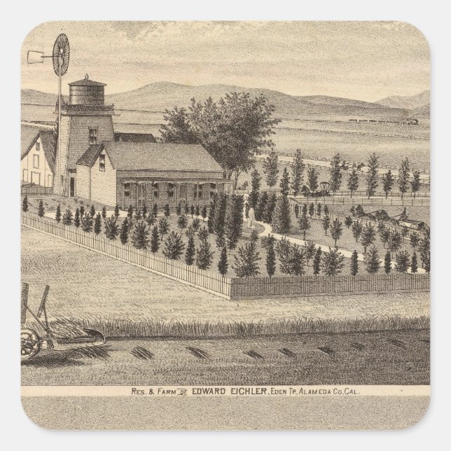 Residenzen Eichler, Meyer Quadratischer Aufkleber (Vorderseite)