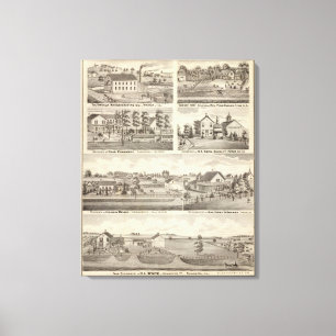 Residenzen, Farmen und Fabrik, Vandalia, Sandoval Leinwanddruck