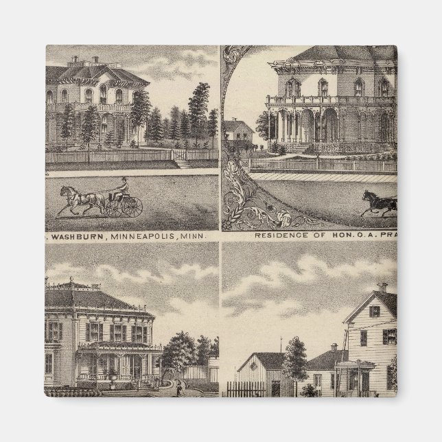 Residenzen in Minnesota Magnet (Vorne)