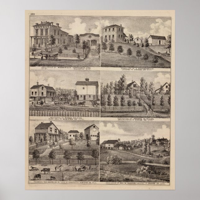 Residenzen in Rochester und in Dodge, Minnesota Poster (Vorne)