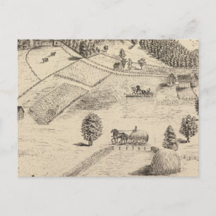 Residenzen und Bauernhof in New Haven Postkarte