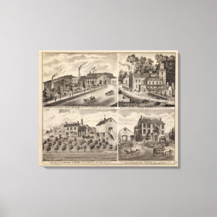 Residenzen und Brauereien in Rochester, Minnesota Leinwanddruck