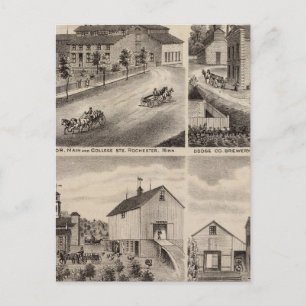 Residenzen und Brauereien in Rochester, Minnesota Postkarte