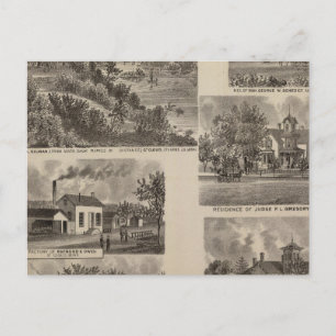 Residenzen und Fabrik in Minnesota Postkarte