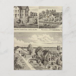 Residenzen und Schule in Gartenhain Postkarte