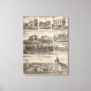 Residenzen, Unternehmen und Stadt Eyota Leinwanddruck