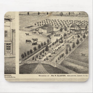 Residenzen von Wm N Gladden und Ina B Miller Mousepad