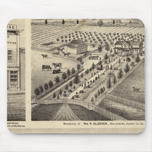 Residenzen von Wm N Gladden und Ina B Miller Mousepad (Vorne)