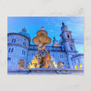 Residenzplatz in Salzburg, Österreich Postkarte