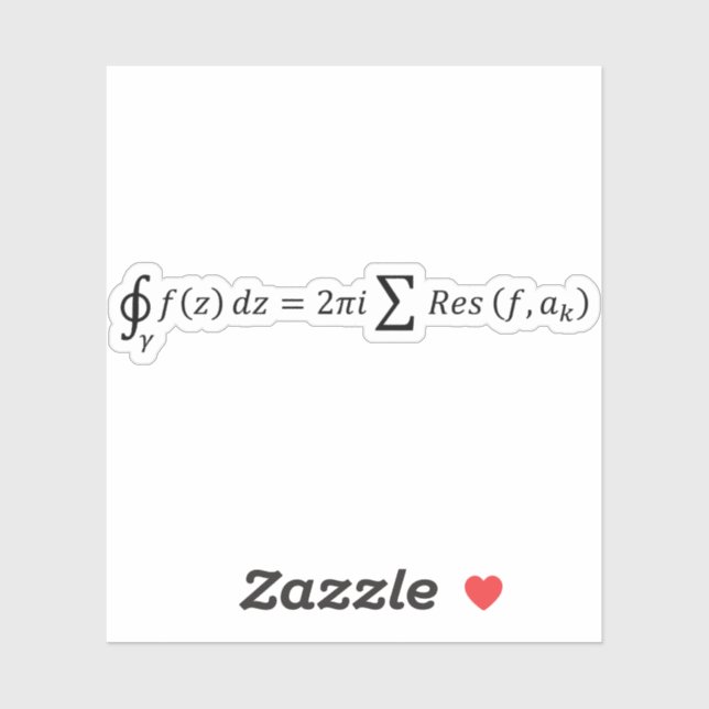 Residualsatz - komplexe Analyse - Berechnung und Aufkleber (Blatt)