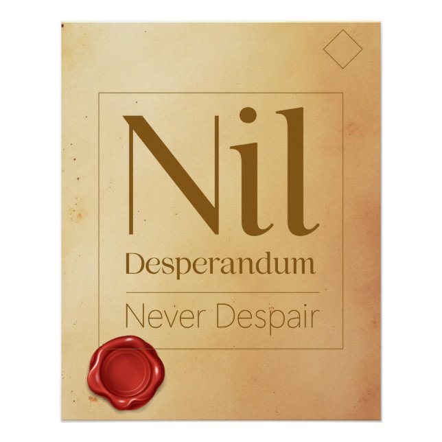 Resilience Motivational Quote - Latin Poster Art (Vorderseite)