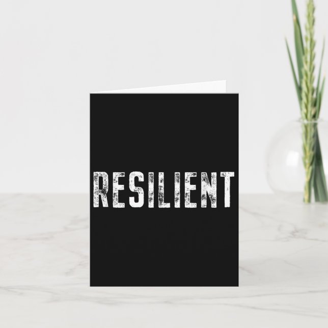 Resilient Mental Strength Self-esteem Motivation R Karte (Vorderseite)