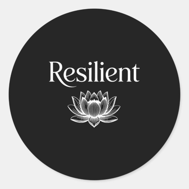 Resilient Mental Strength Self-esteem Motivation R Runder Aufkleber (Vorderseite)
