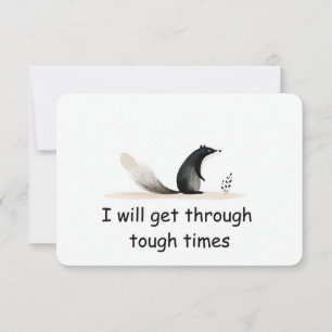 Resilient Skunk Woodland Animal Affirmation Card Einladung