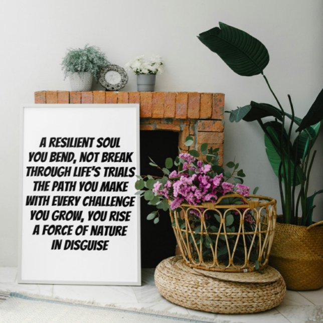 Resilientes Soul inspirierendes Mini-Gedicht Poster (Von Creator hochgeladen)