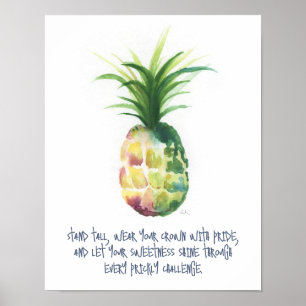 Resilienz Motivierend Posters Ananas Poster