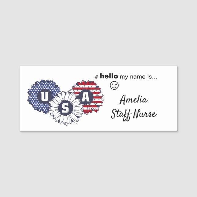 Resin Finish Hallo Mein Name ist Rainbow Name Abze Namensschild (Vorderseite)