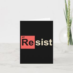 Resist 47 Trump-Element Chemisches Symbol Karte