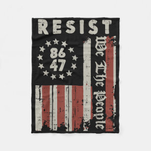 Resist 8647 US-Flagge Wir, die Menschen Protest Fr Fleecedecke