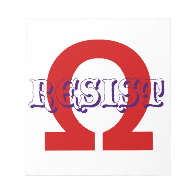 Resist action notizblock (Vorderseite)
