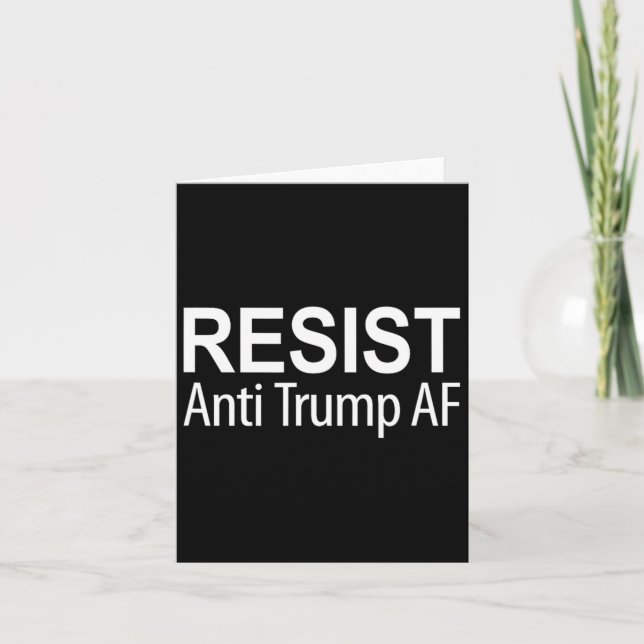 Resist - Anti Trump Af - Karte (Vorderseite)