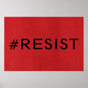#Resist auf rotem Poster