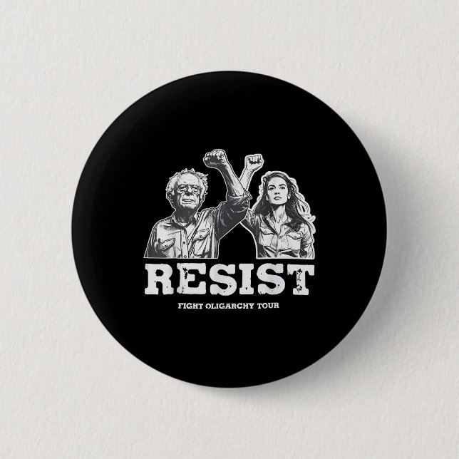 Resist Bernie Sanders Freedom US National Service Button (Vorderseite)