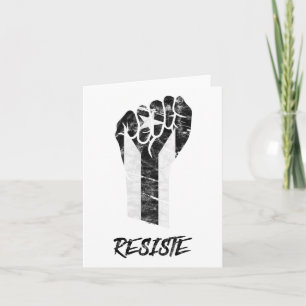 Resist Black Puerto Rico Flag Resiste Fist Pu Karte